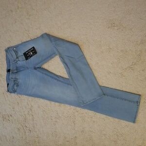 True Religion Light Blue Billie Straight Jeans